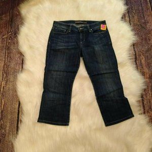 Joes Jeans Provocateur Dark Wash Denim Petit Cut Low Rise Jean Capris Womens 27